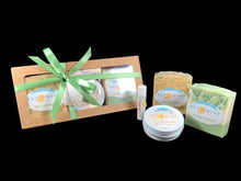 Load image into Gallery viewer, Gift Box Set 4 Piece (2 Soap, 1 Lotion Bar 1 Lip Balm)

