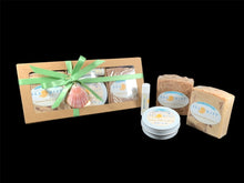 Load image into Gallery viewer, Gift Box Set 4 Piece (2 Soap, 1 Lotion Bar 1 Lip Balm)
